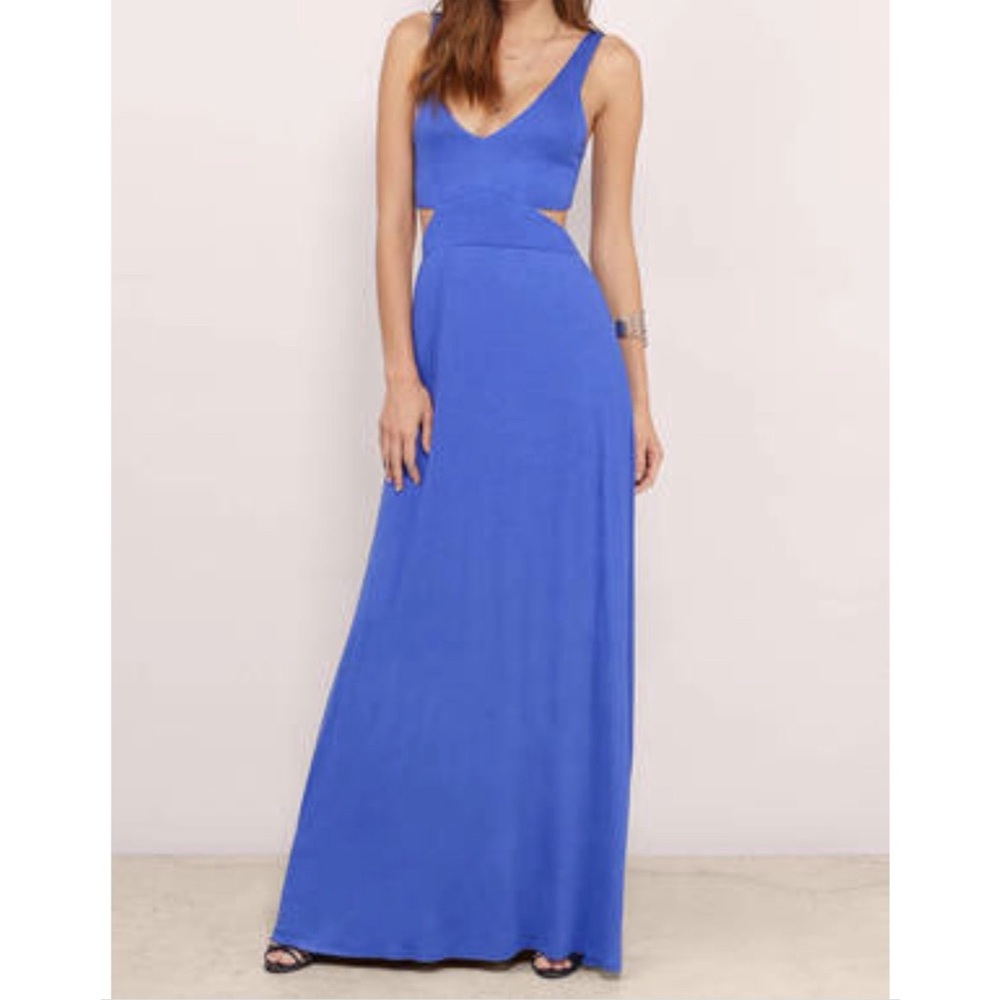 Tobi Cobalt Slit Maxi Dress